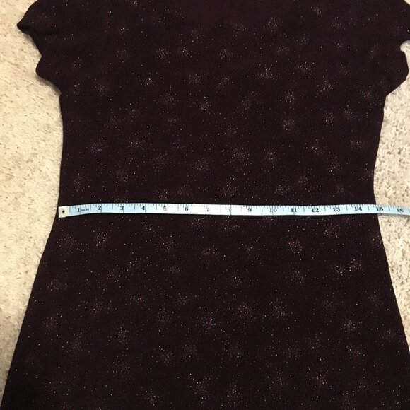 Long Dark Burgundy Fireworks Evening Maxi Dress - Picture 12 of 16